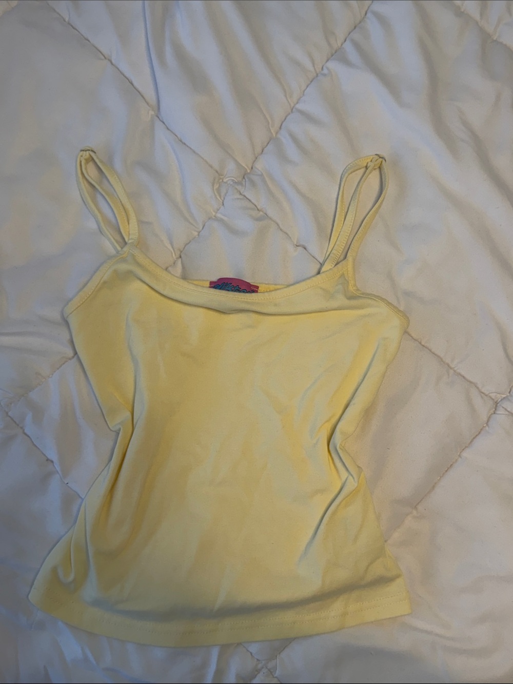 Edikted Butter Yellow Spaghetti Strap Cami